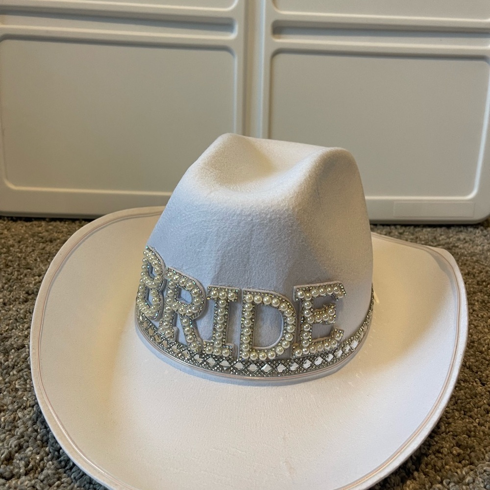 White Bride Cowboy Hat